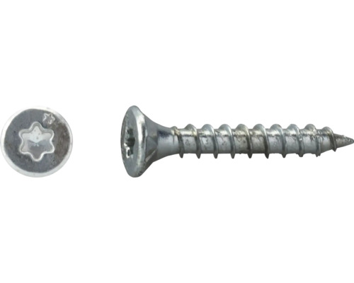 Universalskruv DRESSELHAUS JD Plus 3,5x12mm galvaniserad 1000-pack Träskruv med försänkt huvud och invändig stjärnformad fattning
