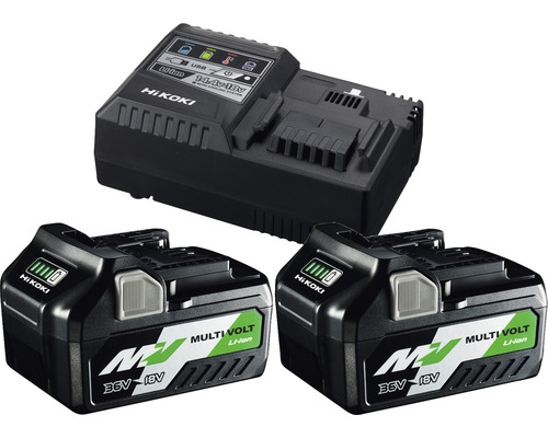 Batteripaket HIKOKI 2x BSL36A18 36V + laddare UC18YSL3