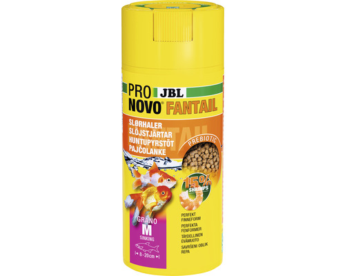 Fiskfoder JBL Pronovo Fantail grano M Slöjstjärtar 250ml JBL Pro Novo Fantail fiskmat burk