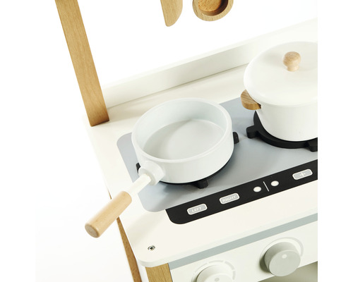 Leksakskök med kastrull och stekpanna