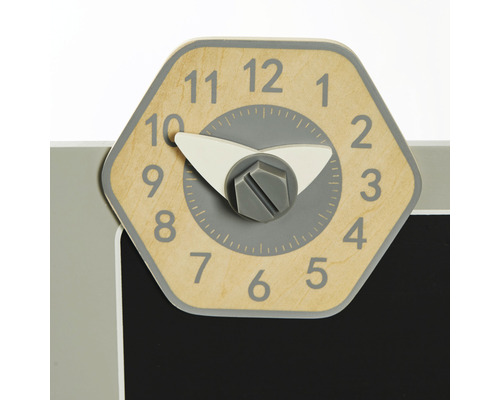 Leksaksklocka i trä med urtavla