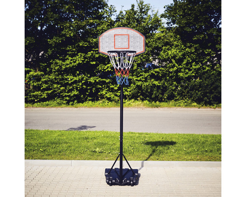 Fristående basketkorg för utomhusbruk med nät och stativ