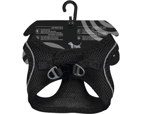 Svart Air-Mesh hundsele