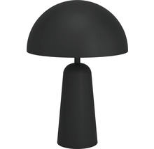 Svart bordslampa i svampdesign