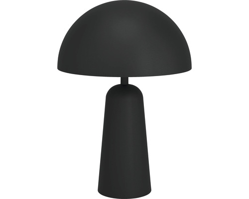 Svart bordslampa i svampdesign