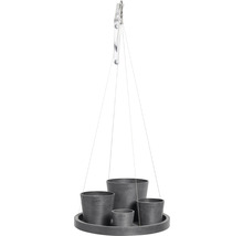 Krukfat ECOPOTS hängade Ø36x3cm grå