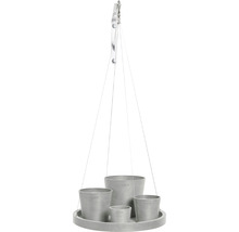 Krukfat ECOPOTS hängade Ø36x3cm vitgrå