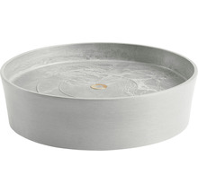 Runt tvättställ för bänkmontage i stengods med avloppsgarnitur