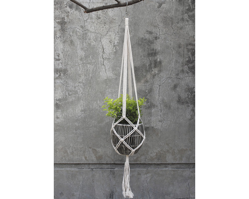 Växthängare med växt i makramélook