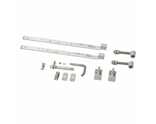 Trädgårdsdörrbeslagset med spärr, band och tillbehör