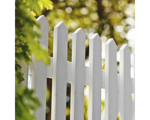 Detaljvy av ett trädgårdsstaket i trä