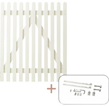 Trädgårdsstaketdörr i trä med monteringsbeslag