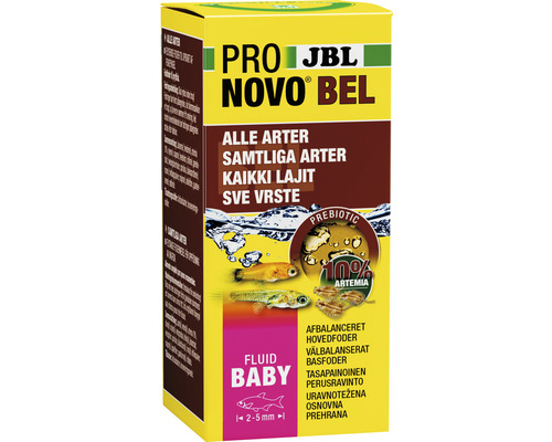 JBL Novo Bel Flytande uppfödningsfoder för alla fiskarter förpackning