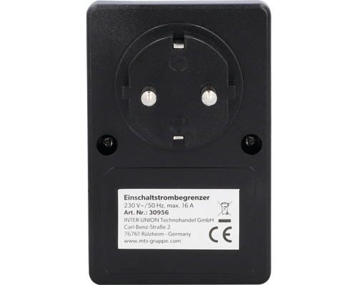 Inkopplingsströmbegränsare med 230 volt och maximalt 16 ampere