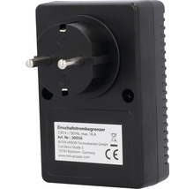 Startströmsbegränsare med kontakt för uttag