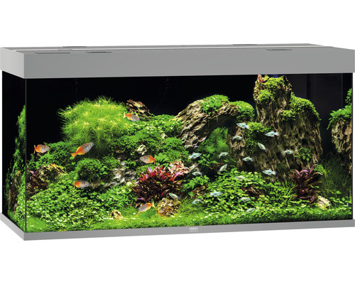 Akvarium JUWEL Rio 350 LED-belysning, pump, filter, värmare grå