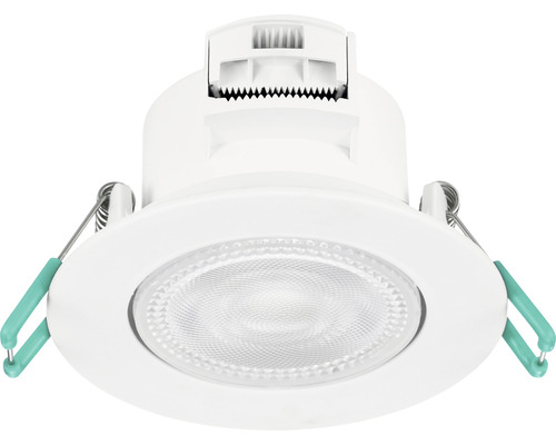 LED-spotlight svängbar IP44 5,5W 550 lm justerbar vit 2700/3000/4000 K Sylspot vit Ø 87/68-74 mm 230V