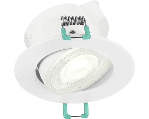 Infälld spotlight i vitt med ljus