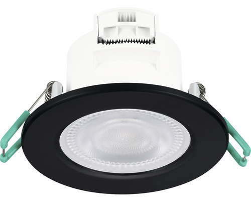LED-spotlight badrum IP65 5,5W 550 lm justerbar vit 2700/3000/4000 K SylSpot svart Ø 87/68-74 mm 230V