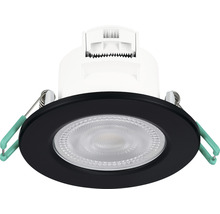 Infälld spotlight med svart kant och LED-lampa