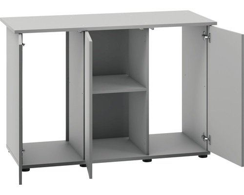 Akvariumskåp med två dörrar och ett öppet fack