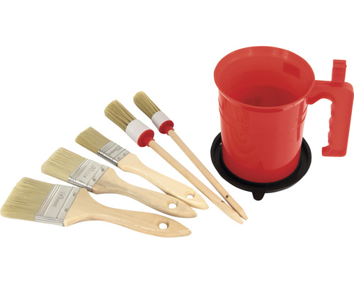 Färgborstset med färgbehållare