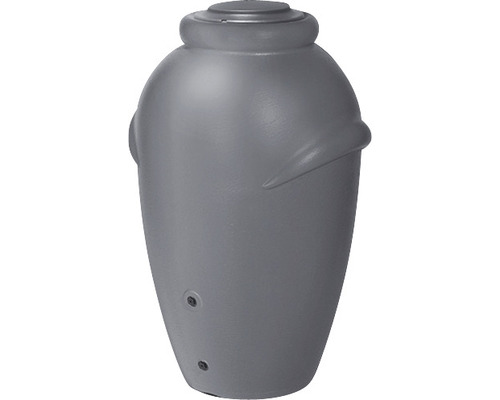 Grå regntunna i vasform för trädgården