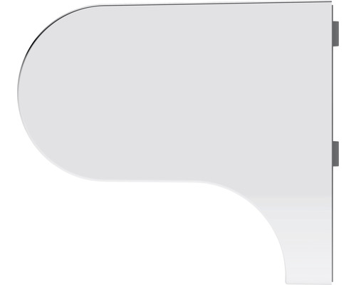 Glashylla med rundade kanter