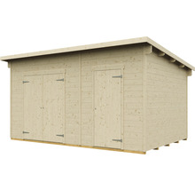 Träförråd SKAN HOLZ Flex inkl. golv 480x340cm natur