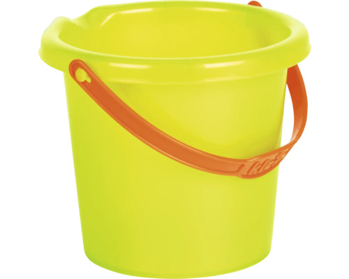 Gul plasthink med orange handtag