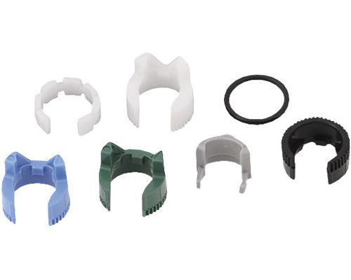 Olika rörkopplingar och en tätningsring