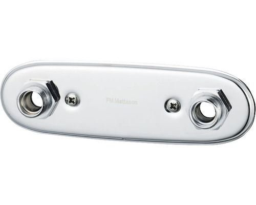 Anslutningsfläns med två anslutningar och skruvar