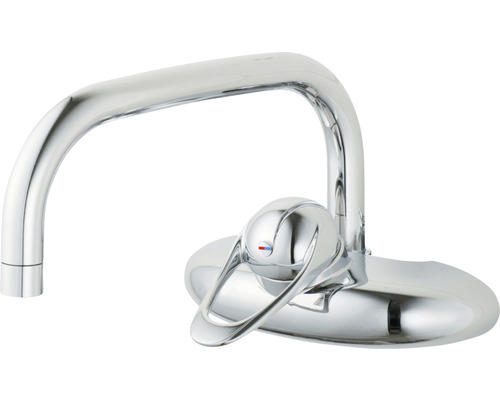 Tvättställsblandare i metall med ettgrepp