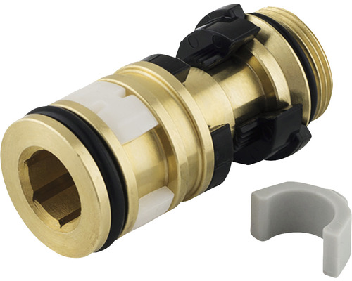 Mässingskranpatron med säkerhetsklämma