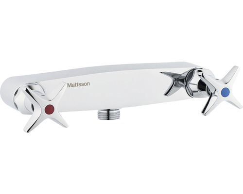 Mattson blandare för väggmontering med två krysshandtag