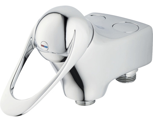 Kromfärgad tvättställsblandare med enkelspak