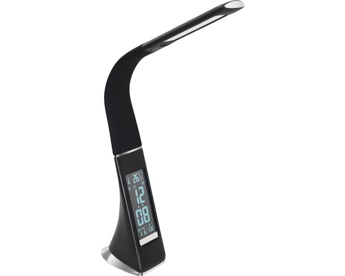 Svart skrivbordslampa med digital display för Hornbach