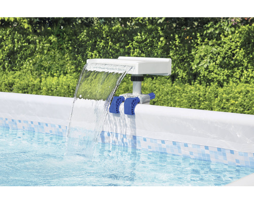 Poolvattenfall för montering på en ovanjordisk pool