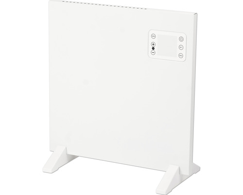 Vit elradiator med kontrollpanel
