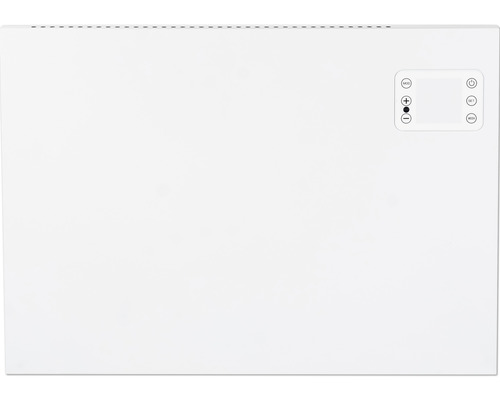 Vit radiator med kontrollpanel