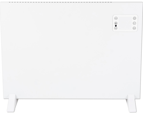 Vit konvektorradiator med kontrollelement