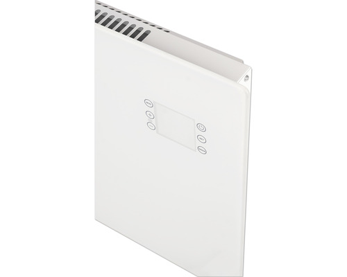 Vit elektrisk värmare med digital display