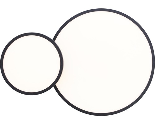 LED-taklampa med två runda lampskärmar