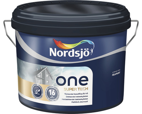 Fasadfärg NORDSJÖ One super tech 337 black 10L Burk Nordsjö One Super Tech fasadfärg för trä