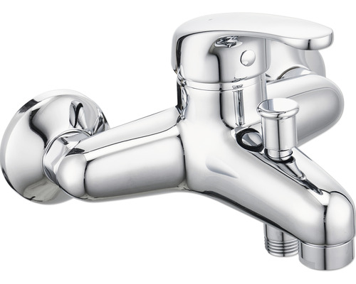 Blank kromad badkarsblandare för väggmontering