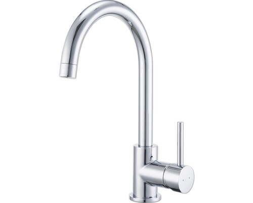 Köksblandare i metall med hög pip