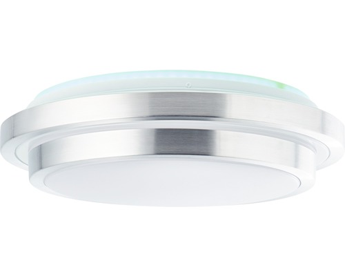 Taklampa av metall med rund form