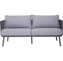 Loungeset GARDEN PLACE Amelie metall inkl. 2 bord 5 delar grå