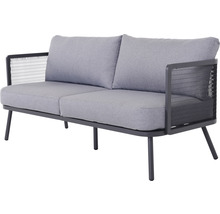 Loungeset GARDEN PLACE Amelie metall inkl. 2 bord 5 delar grå