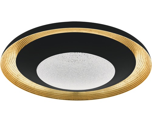Plafond EGLO Canicosa 2 LED ØxH 495x90mm svart/guld